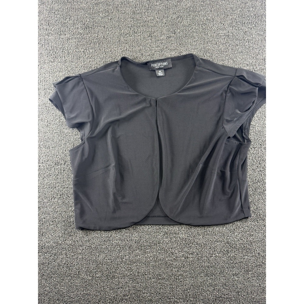 Perceptions NY - Cropped‎ Black Accent Style Jacket